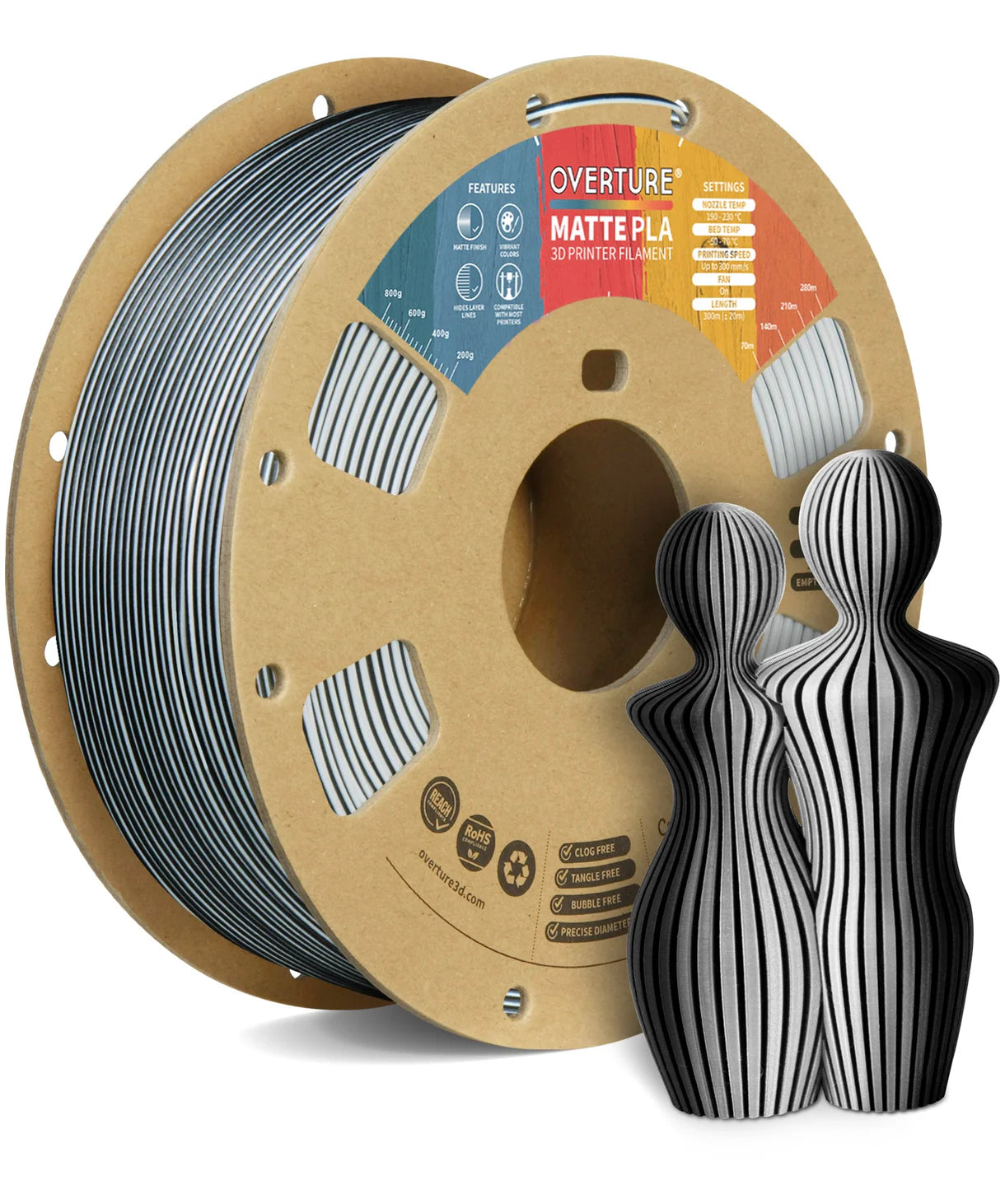 Matte PLA Black-White