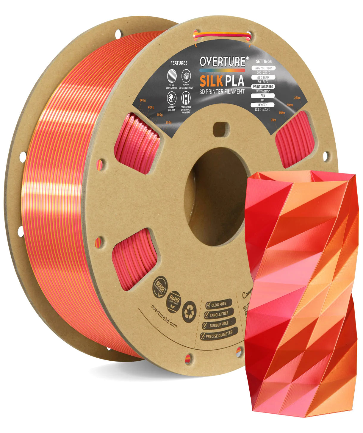 Silk PLA Silk Red-Gold